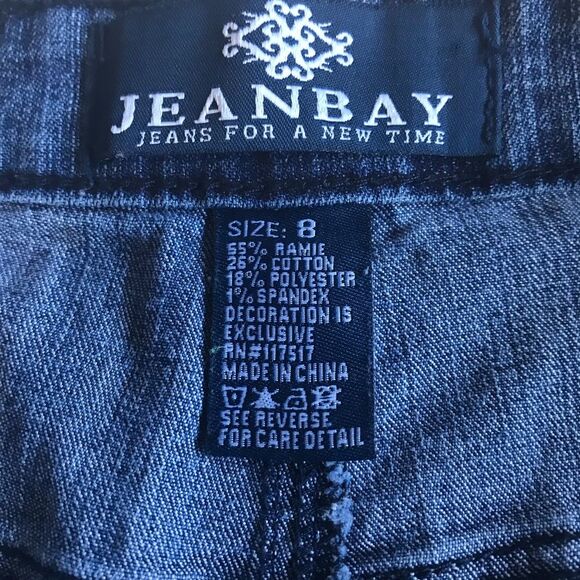 Jeanbay High Rise Denim Mom Shorts Blue Sz 8 - Picture 8 of 12